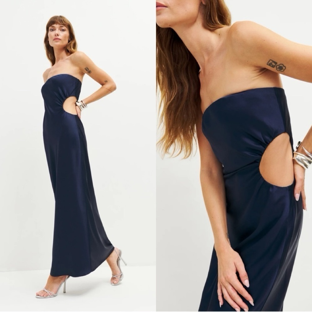 Reformation Nevaeh Satin Dress